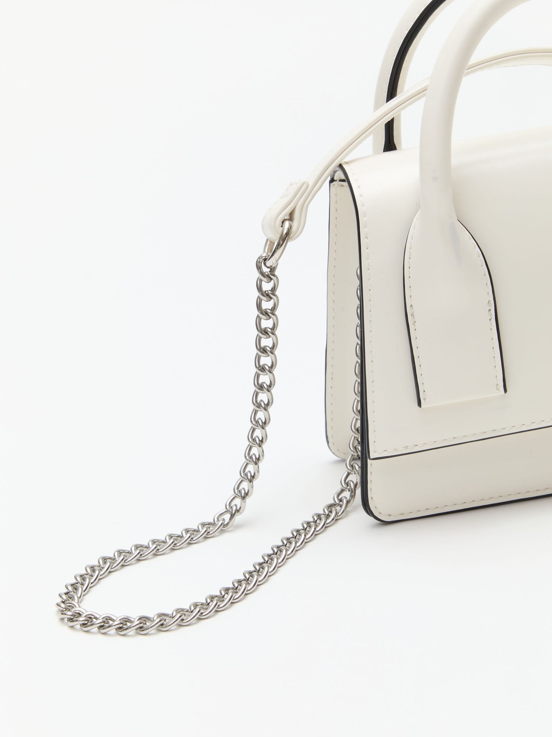 Bolsa Doble Mini con Asa Blanca