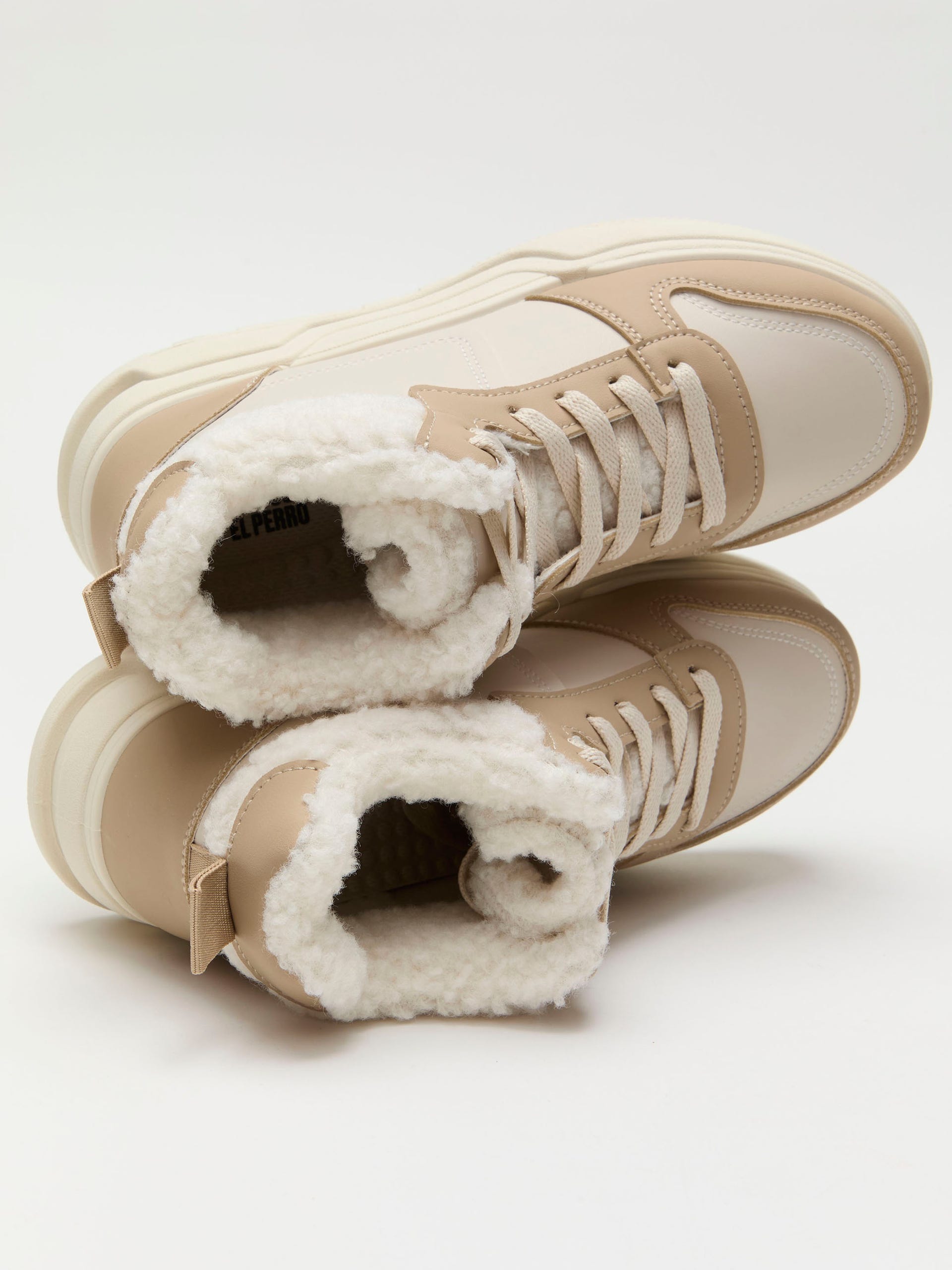 Tenis Bota para Mujer Beige