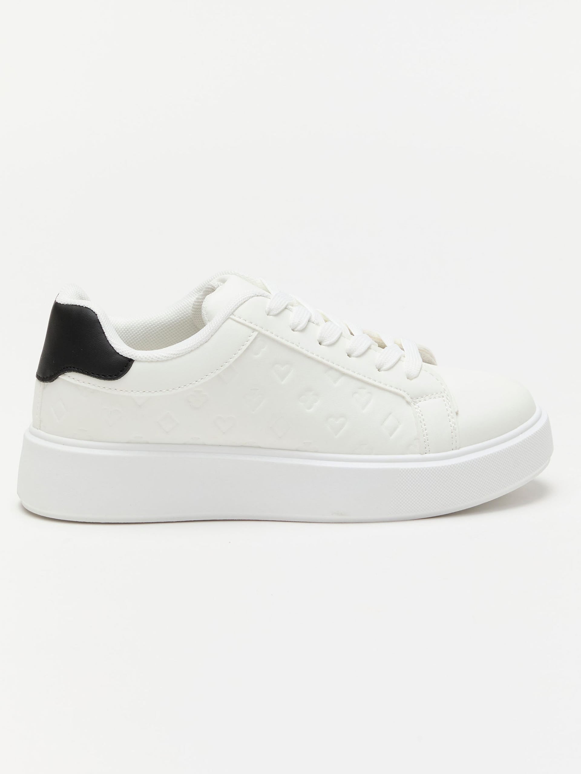 Tenis para Mujer con Grabado Blanco